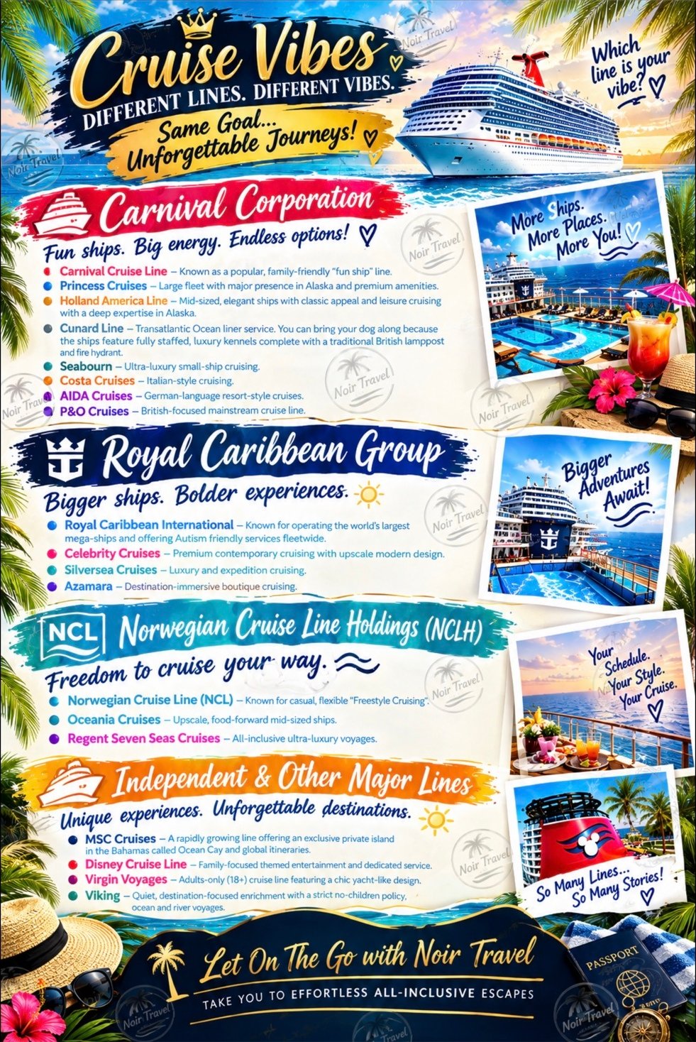 Cruise Vibes poster from On the Go with Noir Travel
